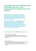 Security Blue Team Level 1 Certification Exam &colon;&NewLine;Security Blue Team Level 1 Exam &vert;&NewLine;Practice Questions & Verified Answers with Rationale&NewLine;