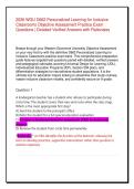 WGU D662 Personalized Learning for Inclusive Classrooms Objective Assessment Practice Exam Questions &vert; Detailed Verified Answers with Rationales