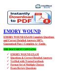 EMORY WOUND CERTIFICATION EXAM &num;1 2026&sol;2027 WITH 100&percnt; ACCURATE SOLUTIONS