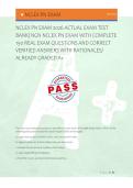 NCLEX PN EXAM 2026 ACTUAL EXAM TEST &NewLine;BANK&vert; NGN NCLEX PN EXAM WITH COMPLETE &NewLine;150 REAL EXAM QUESTIONS AND CORRECT &NewLine;VERIFIED ANSWERS WITH RATIONALES&sol; &NewLine;ALREADY GRADED A&plus; 