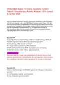 WGU D829 Digital Forensics Complete Incident Report &vert; Unauthorized Activity Analysis 100&percnt; correct & verified