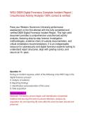 WGU D829 Digital Forensics Complete Incident Report &vert; Unauthorized Activity Analysis 100&percnt; correct & verified