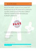 NCLEX PN EXAM 1 2026 ACTUAL EXAM TEST &NewLine;BANK&vert; NGN NCLEX PN EXAM WITH COMPLETE &NewLine;150 REAL EXAM QUESTIONS AND CORRECT &NewLine;VERIFIED ANSWERS WITH RATIONALES&sol; &NewLine;ALREADY GRADED A&plus; 