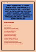 NR 224 FUNDAMENTALS OF NURSING &NewLine;COMPREHENSIVE EXAM SUCCESSFUL A&plus; &NewLine;SOLUTIONS GUARANTEED &vert; COMPLETE 250&plus; &NewLine;MULTIPLE-CHOICE QUESTIONS & ANSWERS &NewLine;ALREADY GRADED A&plus; &vert; 100&percnt; VERIFIED &NewLine;SOLUTIONS &vert; UPDATED PER LATEST 2026-2027 &NewLine;GUIDELINES &vert; WITH DETAILED RATI