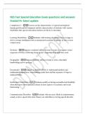 NES Test Special Education Exam questions and answers&NewLine;Graded A&plus; latest update&NewLine;Competency 1 - Focuses on the characteristics of typical and atypical&NewLine;human growth and development and the characteristics of students with various&NewLine;disabilities that special