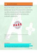 NCLEX PN EXAM 3 2026 ACTUAL EXAM TEST &NewLine;BANK&vert; NGN NCLEX PN EXAM WITH COMPLETE &NewLine;150 REAL EXAM QUESTIONS AND CORRECT &NewLine;VERIFIED ANSWERS WITH RATIONALES&sol; &NewLine;ALREADY GRADED A&plus; 