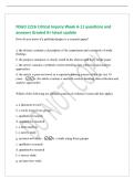 NSGD 2216 Critical Inquiry Week 6-11 questions and&NewLine;answers Graded A&plus; latest update&NewLine;How do you know if a published paper is a research paper&quest;&NewLine;a&period; the abstract contains a description of the experiment and a synopsis of study&NewLine;findings&NewLine;b&period; the purpose stat