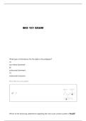BIO 101 EXAM 3 REVIEW QUESTIONS AND VERIFIED ANSWERS&period;&period;
