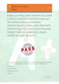 NURS 6202 FINAL EXAM AND PRACTICE EXAM &NewLine;&lpar;CAPELLA UNIVERSITY&rpar; NEWEST 2026&sol; 2027 &NewLine;TEST BANK&vert; NURS6202 ADVANCED &NewLine;PATHOPHYSIOLOGY FINAL EXAM PREP WITH &NewLine;COMPLETE 550 REAL EXAM QUESTIONS AND &NewLine;CORRECT VERIFIED ANSWERS&sol; ALREADY &NewLine;GRADED A&plus; &lpar;MOST RECENT&excl;&excl;&rpar; 