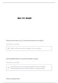 UW MADISON BIO 101 EXAM 1 QUESTIONS AND VERIFIED ANSWERS