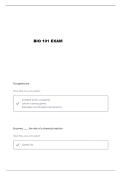 BIOLOGY 101 FINAL EXAM QUESTIONS AND VERIFIED ANSWERS