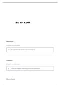 BIO 101 EXAM 1 NVCC QUESTIONS AND VERIFIED ANSWERS