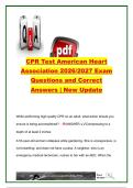 American Heart Association CPR Test 2026&sol;2027 &vert; 25 Questions & Correct Answers &vert; High-Quality CPR&comma; AED&comma; Choking & Team Resuscitation &vert; American Heart Association