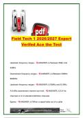 Field Tech 1 Exam 2026&sol;2027 &vert; 150&plus; Questions & Answers &vert; RF Signals&comma; Coax&comma; DOCSIS&comma; WiFi&comma; Cable Installation & Safety &vert; Spectrum