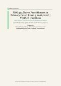 NSG 554 Nurse Practitioners in Primary Care I Exam 3 &ndash; College of Nursing &ndash; 2026&sol;2027 Academic Year &ndash; 65 Questions and Answers Covering Four Core Domains