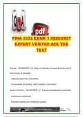 FINA 3332 Exam 1 2026&sol;2027 &vert; 60&plus; Questions & Answers &vert; Corporate Finance&comma; Financial Markets&comma; Valuation&comma; Present Value & Annuities