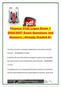 FINANCE 3332 EXAM COMPLETE PACKAGE DEAL