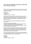 ECPI NUR 138 PHARMACOLOGY EXAM 1 QUESTIONS WITH VERIFIED ANSWERS