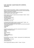 NUR 138 EXAM 1 QUESTIONS WITH VERIFIED ANSWERS