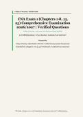 CNA Exam 1 &lpar;Chapters 1&ndash;8&comma; 13&comma; 25&rpar; &ndash; Certified Nursing Assistant Fundamentals &ndash; College of Nursing &sol; Allied Health &ndash; 2026&sol;2027 Academic Year &ndash; 50 Questions and Answers Covering Four Core Domains