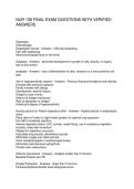 NUR 138 FINAL EXAM QUESTIONS WITH VERIFIED ANSWERS