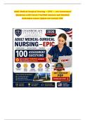 Adult Medical-Surgical Nursing &mdash; EPIC &mdash; 100 Assessment Questions with Correct Verified Answers and Detailed Rationales Latest Update Get Instant PDF
