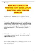 NEW JERSEY ASBESTOS &NewLine;PRACTICE EXAM 2 2026 ACTUAL &NewLine;QUESTIONS WITH VERIFIED &NewLine;ANSWERS&period;