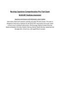 Nursing Capstone Comprehensive Pre-Test Exam NCLEX-RN&reg; Readiness Assessment Questions and Answers &vert; Latest Update&vert; Guaranteed Pass