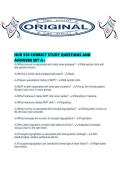 NUR 550 CORRECT STUDY QUESTIONS AND ANSWERS SET A&period;pdf
