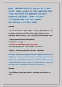 NREMT EXAM & PRACTICE EXAM &lpar;LATEST&rpar; &vert;&vert; MOST &NewLine;RECENT EXAM 2026&vert;2027 ACTUAL COMPLETE REAL &NewLine;EXAM QUESTIONS AND CORRECT ANSWERS                   &NewLine;&lpar;VERIFIED ANSWERS&rpar; ALREADY GRADED                          &NewLine;A&plus; &vert; GUARANTEED SUCCESS&excl;&excl; BRAND                 