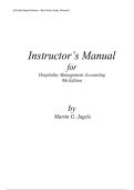 Hospitality Management Accounting 9e Instructor's Manual & Test Bank&colon; Complete Solutions for Hotel & Restaurant Financial Management