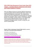 WGU D099 Sales Management Study Guide &lpar;Clean 2026 Version&rpar; &ndash; Complete Objective Assessment &lpar;OA&rpar; Review and Practice Questions