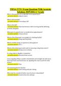 NWSA TTT-1 Exam Questions With Accurate &NewLine;Solutions 20252026 A&plus; Grade 