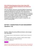 WGU D099 Sales Management Study Guide &lpar;Clean 2026 Version&rpar; &ndash; Complete Objective Assessment &lpar;OA&rpar; Review and Practice Questions