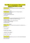 Post Office Exam Questions With Accurate &NewLine;Answers 20252026 A&plus; Grade 
