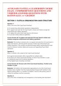 AUXILIARY FLOTILLA LEADERSHIP COURSE &NewLine;EXAM - COMPREHENSIVE QUESTIONS AND &NewLine;VERIFIED ANSWERS QUESTIONS WITH &NewLine;RATIONALES &vert; A&plus; GRADED&excl;