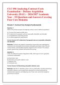 CLC 056 Analyzing Contract Costs &NewLine;Examination &ndash; Defense Acquisition &NewLine;University &lpar;DAU&rpar; &ndash; 2026&sol;2027 Academic &NewLine;Year &ndash; 55 Questions and Answers Covering &NewLine;Four Core Domains