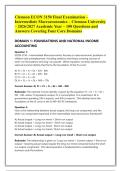 Clemson ECON 3150 Final Examination &ndash;&NewLine;Intermediate Macroeconomics &ndash; Clemson University &NewLine;&ndash; 2026&sol;2027 Academic Year &ndash; 100 Questions and &NewLine;Answers Covering Four Core Domains