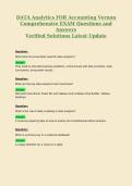 DATA Analytics Exam Questions and&NewLine;Answers Verified Solutions Latest&NewLine;Update