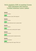 DATA Analytics FOR Accounting Vernon&NewLine;Comprehensive EXAM Questions and&NewLine;Answers&NewLine;Verified Solutions Latest Update