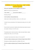 AMEDD CCC Exam Questions with Verified&NewLine;Correct Answers