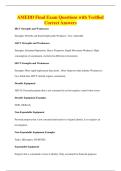 AMEDD Final Exam Questions with Verified&NewLine;Correct Answers