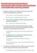 WGU D413 Telecommunications & Wireless Communications VNO1 2026 &vert; Practice Questions & Answer Explanations &vert; Exam Prep