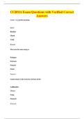 CCBMA Exam Questions with Verified Correct&NewLine;Answers