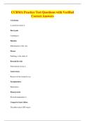 CCBMA Practice Test Questions with Verified&NewLine;Correct Answers