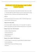 CDCR SGT&period; EXAM Questions with Verified&NewLine;Correct Answers