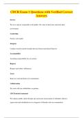 CDCR Exam 1 Questions with Verified Correct&NewLine;Answers