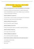 CDCR MAJOR 1 Questions with Verified&NewLine;Correct Answers