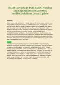 DAVIS Advantage FOR BASIC Nursing Exam Questions and Answers Verified Solutions Latest Update 2