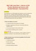 MKT 3401 Ledet Final &ndash; A Review of 220 Concept &Practice Questions and Answers with &NewLine;Detailed Rationale &vert; Guaranteed Pass&NewLine;